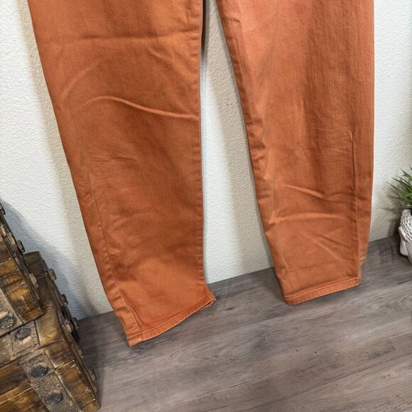 Anthropologie Pilcro The Column Straight Leg Jeans Burnt Orange Size 26 Classic - Picture 4 of 13